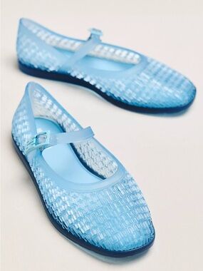 New Melissa Harper Jelly Mary Jane Flats